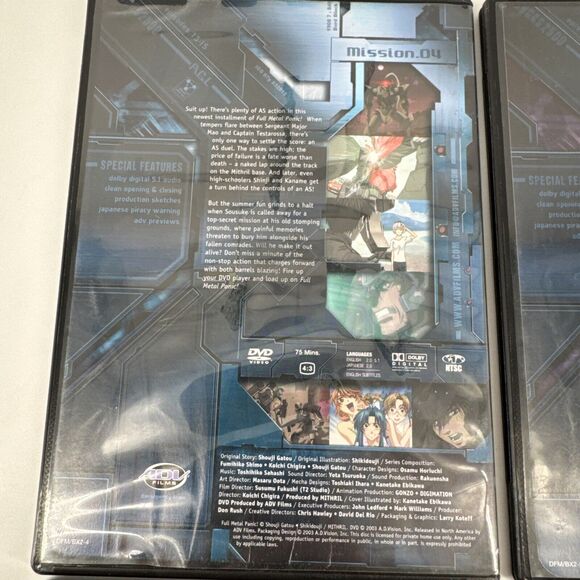 Full Metal Panic Missions 4 - 7 Set of 4 DVDs Japanese Animation Free Shipping - Picture 6 of 15